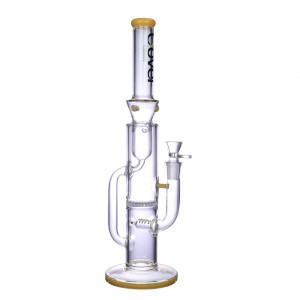 Clover Glass - 15.5" Straight Tube Honeycomb Perc Incycler Water Pipe - [WPA-311]